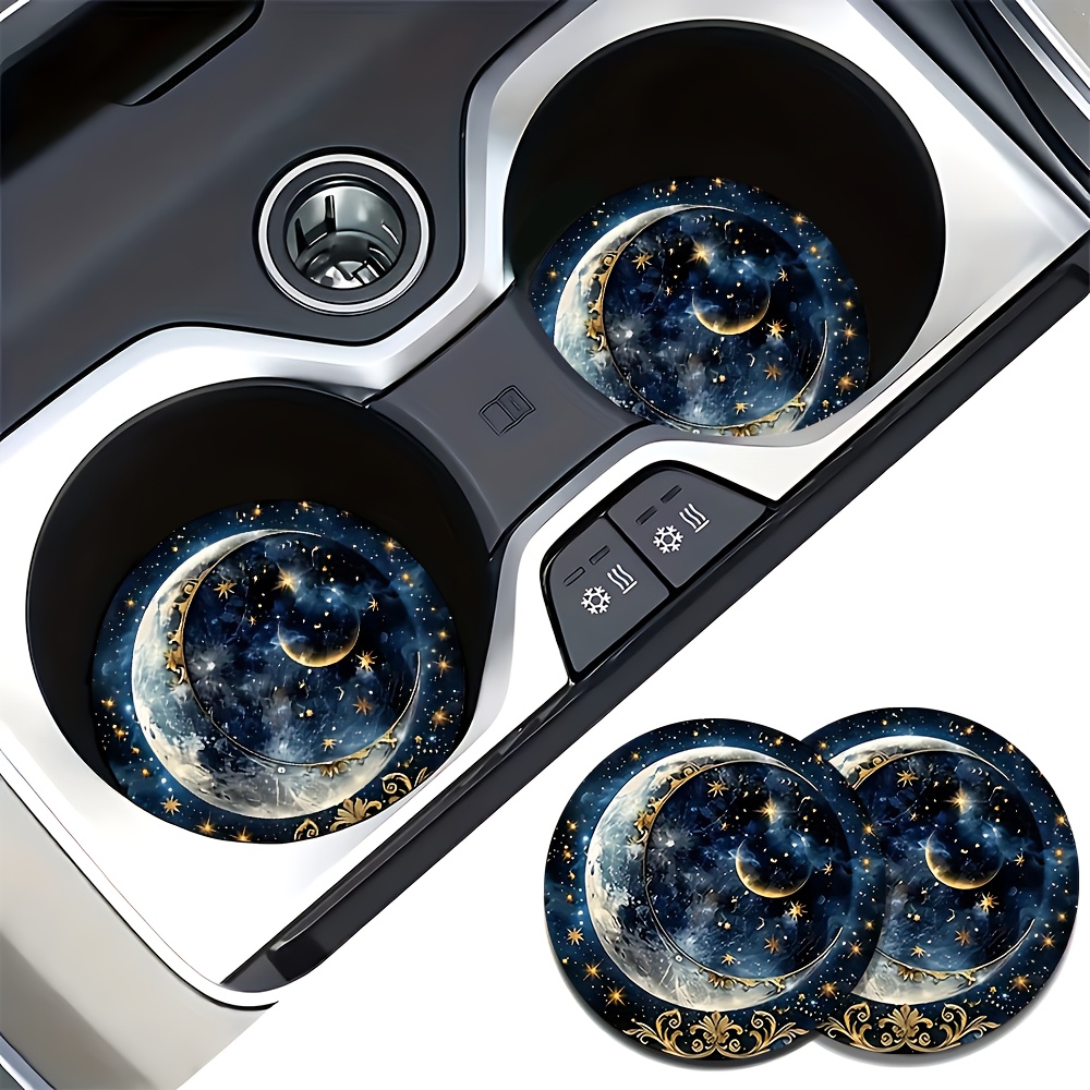 Men'S Accessories Holder - 2pcs Starry Night Moon Car Cup