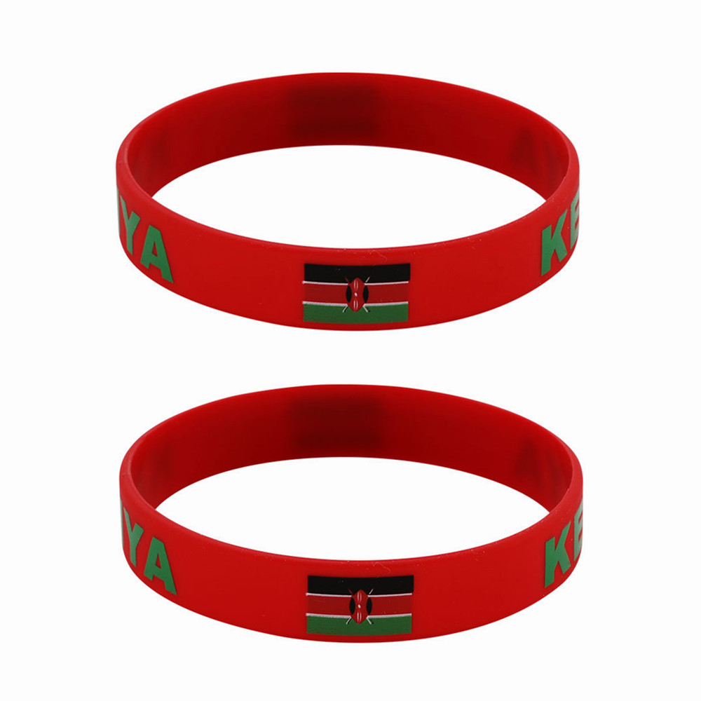 Men Accessories Kenya - 2pcs Kenya Silicone Bracelets Sports Game