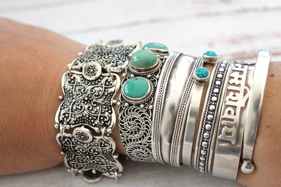 Men Accessories India - Tribal Ethnic Bohemian Indian Vintage Metal