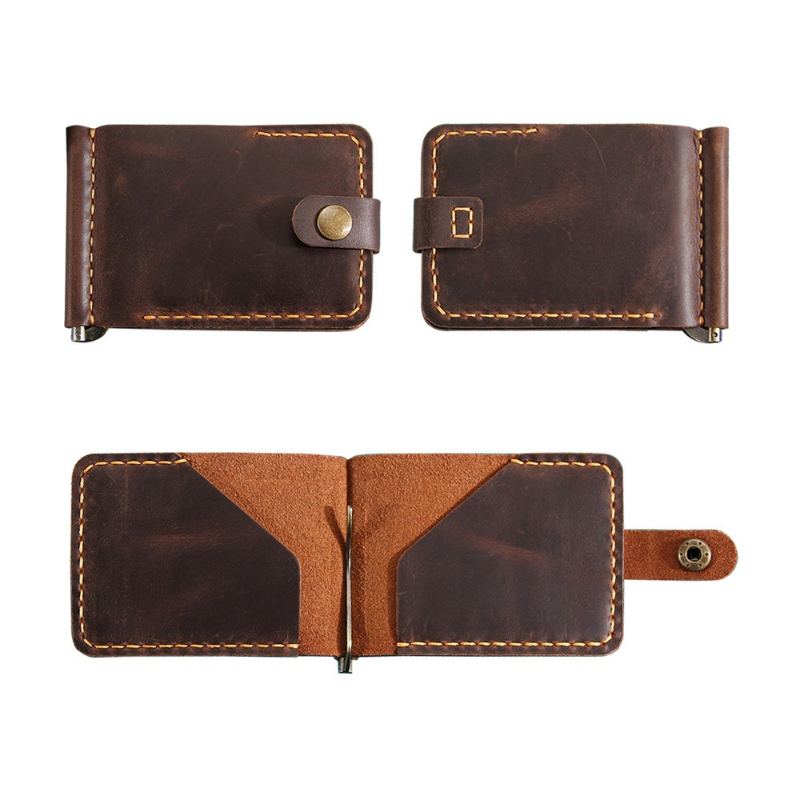Crazy Horse Leather Money Clip - огляд і ціна Card Case Minimalist
