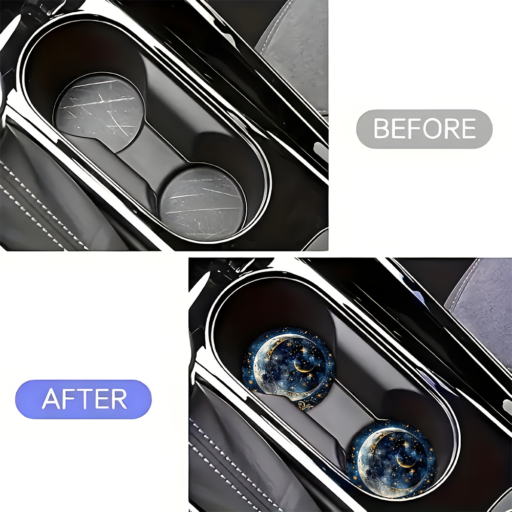 2pcs Starry Night Moon Car Cup - огляд і ціна Men'S Accessories Holder