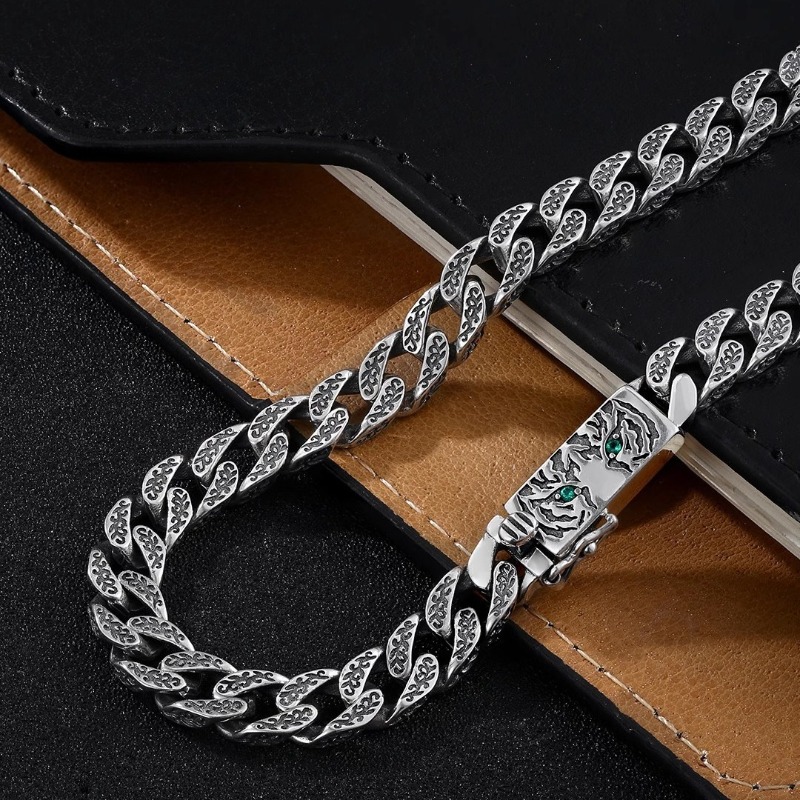 Bold Tiger Print Cuban Chain f - огляд і ціна Men'S Accessories Instagram