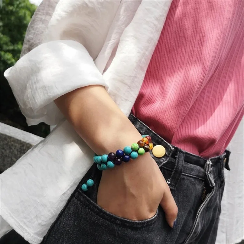 Double Layer 7 Chakra Bracelet - огляд і ціна Men Accessories India