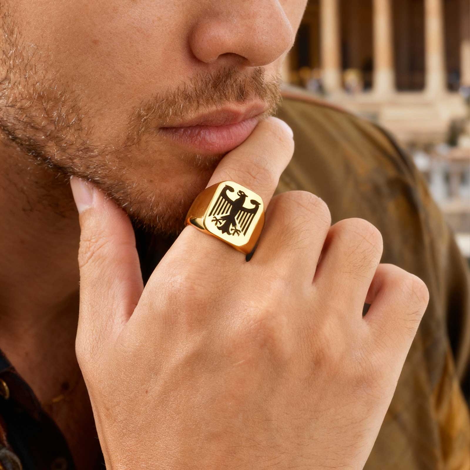 Custom Flying Hawk Eagle Ring  - огляд і ціна Men Accessories Wholesale