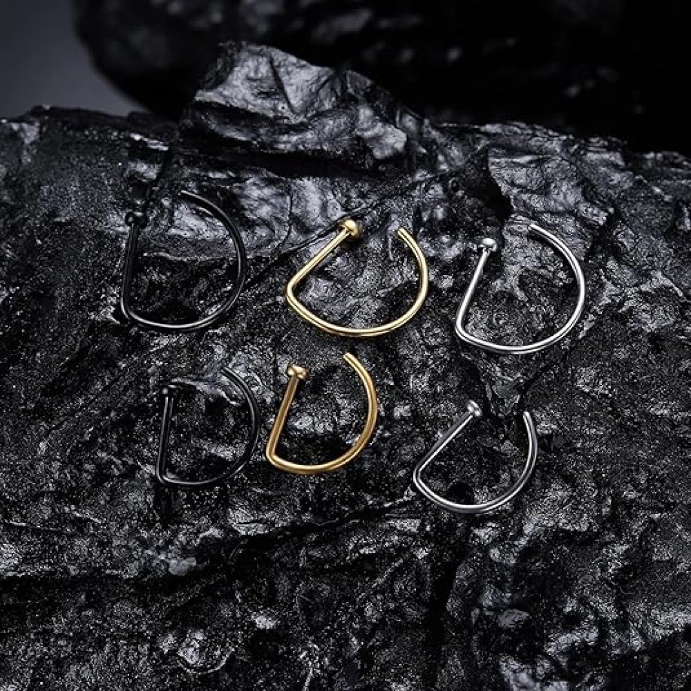 4 Pack Non Piercing D-Shaped N - огляд і ціна Men Accessories Pack