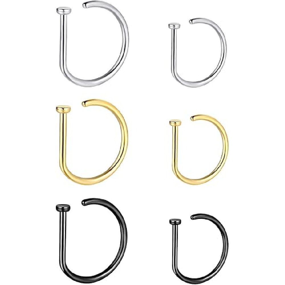 4 Pack Non Piercing D-Shaped N - огляд і ціна Men Accessories Pack