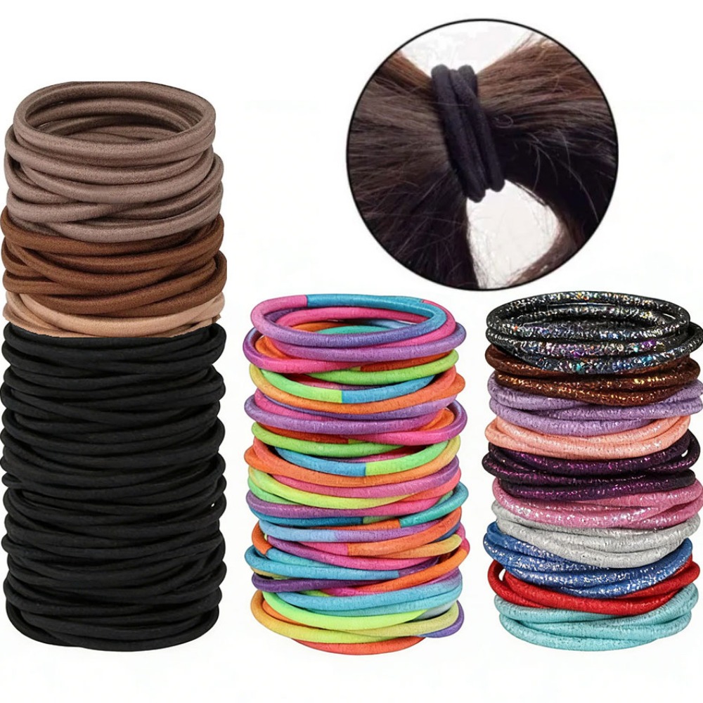 10/30/50Pcs 4mm Black Elastic  - огляд і ціна Men'S Accessories Holder