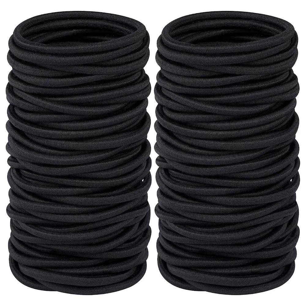 10/30/50Pcs 4mm Black Elastic  - огляд і ціна Men'S Accessories Holder
