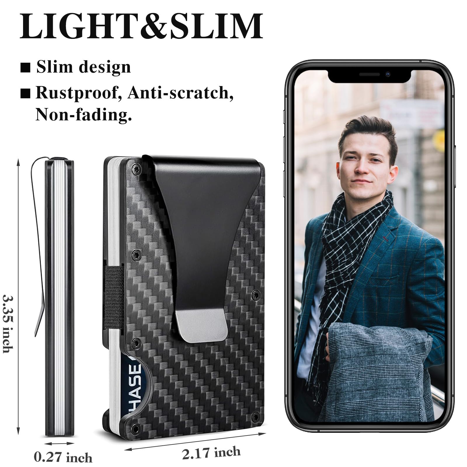Carbon Fiber Wallet, Metal Mon - огляд і ціна Card Case Minimalist