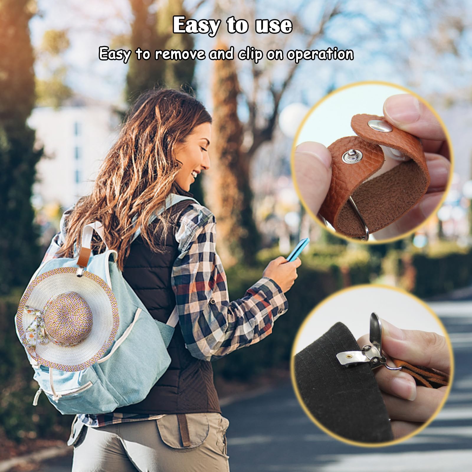 PU Leather Hat Clip for Travel - огляд і ціна Men'S Accessories Holder